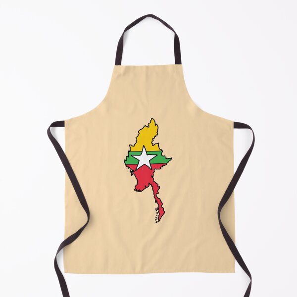 Item preview, Myanmar country shape flag designed and sold by Rachael Taylor.
