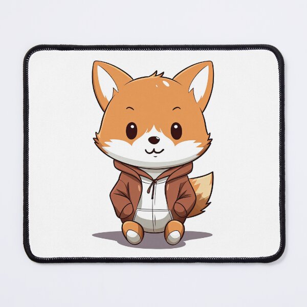 Item preview, Cute anime fox wearing hoodie designed and sold by hermeneutic.