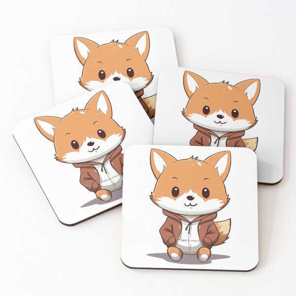 Item preview, Cute anime fox wearing hoodie designed and sold by hermeneutic.
