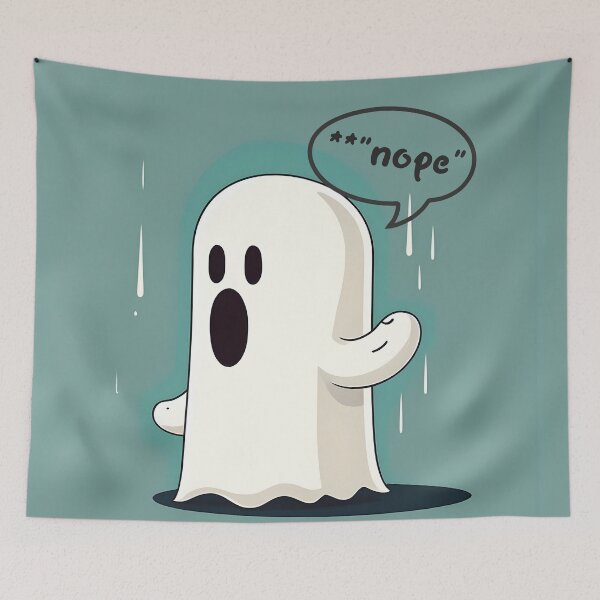 Item preview, Quirky Ghost's Disapproving Boo designed and sold by inkArtistryfine.