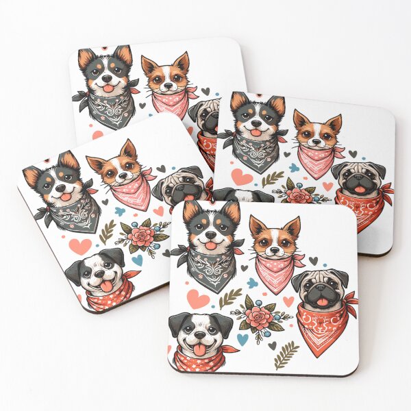 Item preview, Dogs with bandanas designed and sold by LongIslandDesgn.