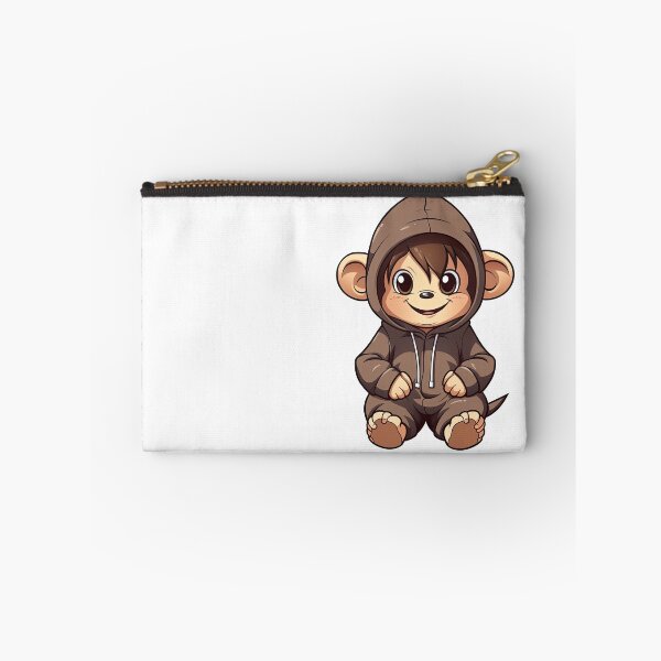 Item preview, Cute anime monkey wearing hoodie designed and sold by hermeneutic.