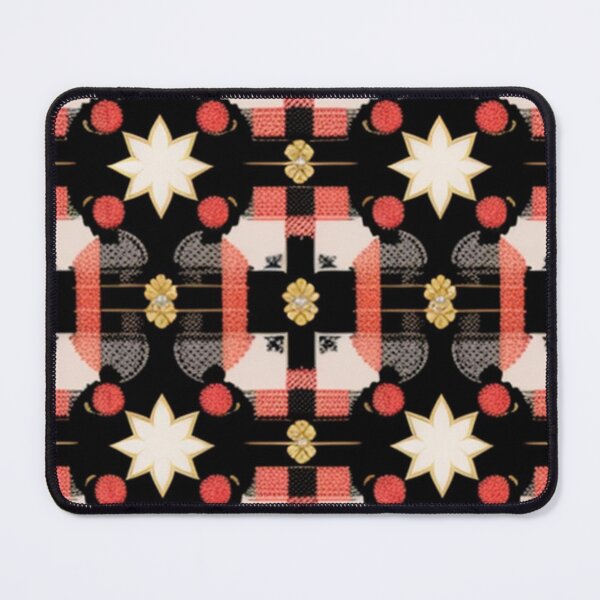 Item preview, Preppy peach and black star pattern designed and sold by Roxburylane.
