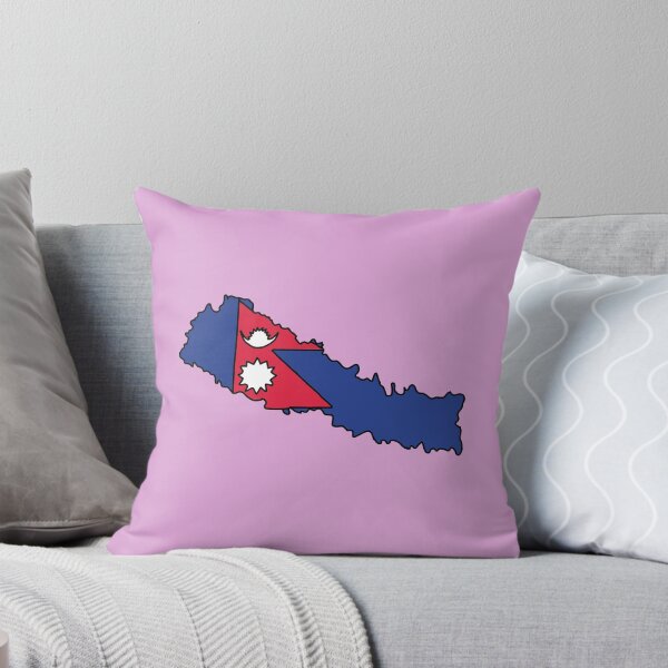 Item preview, Nepal country shape flag designed and sold by zenithcreative.