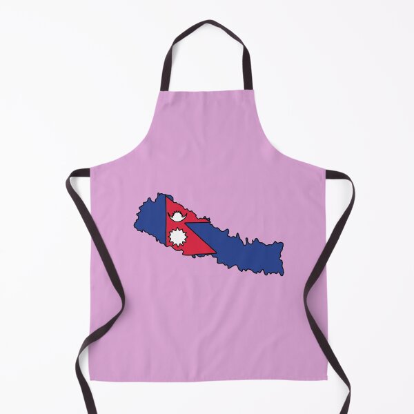 Item preview, Nepal country shape flag designed and sold by zenithcreative.