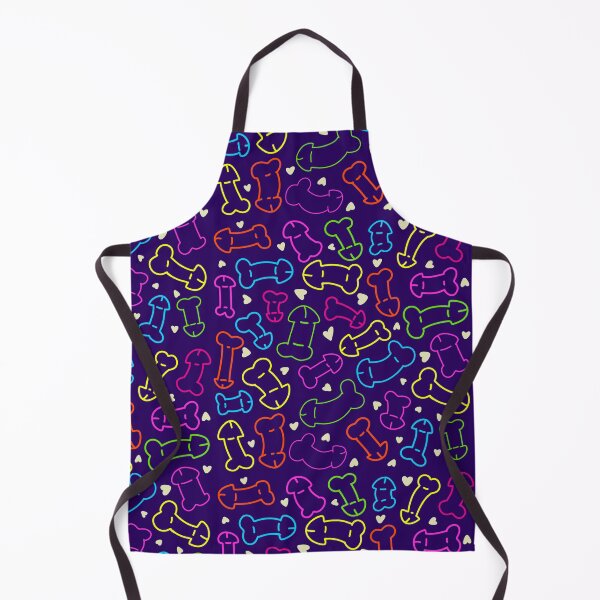 Item preview, NEON PENIS HEARTS PATTERN MASK PURPLE designed and sold by aydapadi.