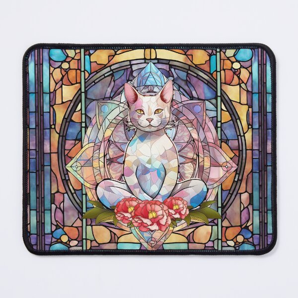 Item preview, Stained Glass Yoga Cat , Yoga Cats Gift, Yoga Position designed and sold by danaJG.