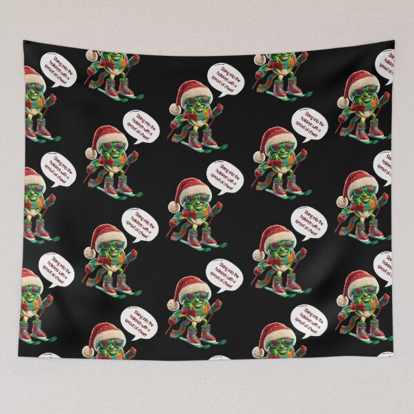 Item preview, Brussels christmas Skiing into the holidays with a sprout of cheer!  designed and sold by ArtFeverShop.