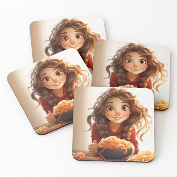 Item preview, Girl eating spaghetti designed and sold by Aganona.