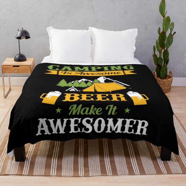 Item preview, Camping Is Awesome Beer Make It Awesomer designed and sold by creativevogue.