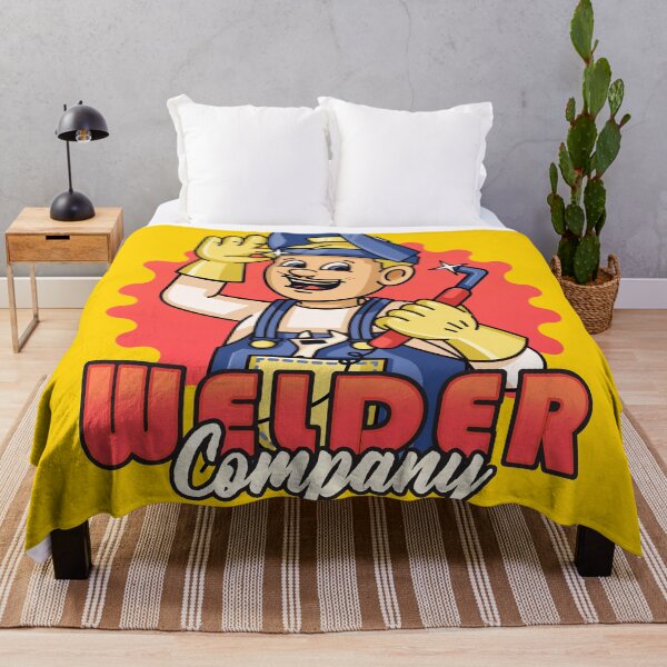 Item preview, Welder Company, a male cartoon retro mascot using workshop welding equipment designed and sold by Kevyn Adha.