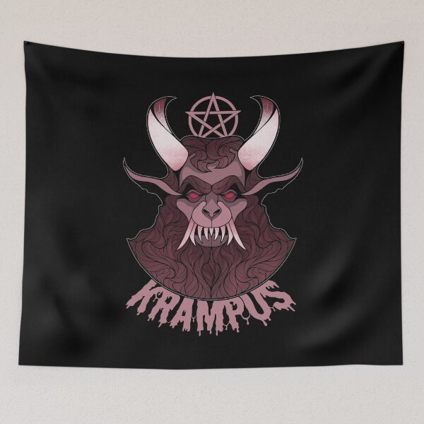 Item preview, Merry Krampus Horror Christmas Demon with Occult Symbol designed and sold by ObsidianDaz.