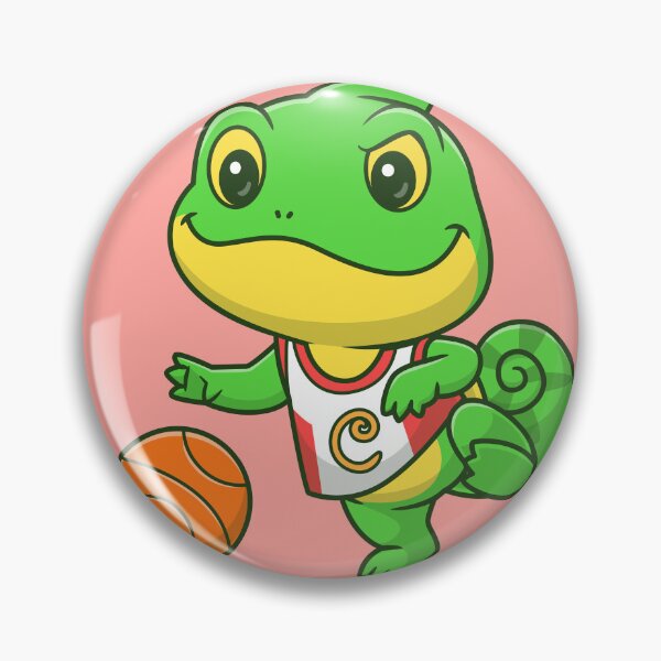 Item preview, Hoops Harmony: Cute Chameleon Playing Basketball Vector Icon Illustration designed and sold by hjian8219.