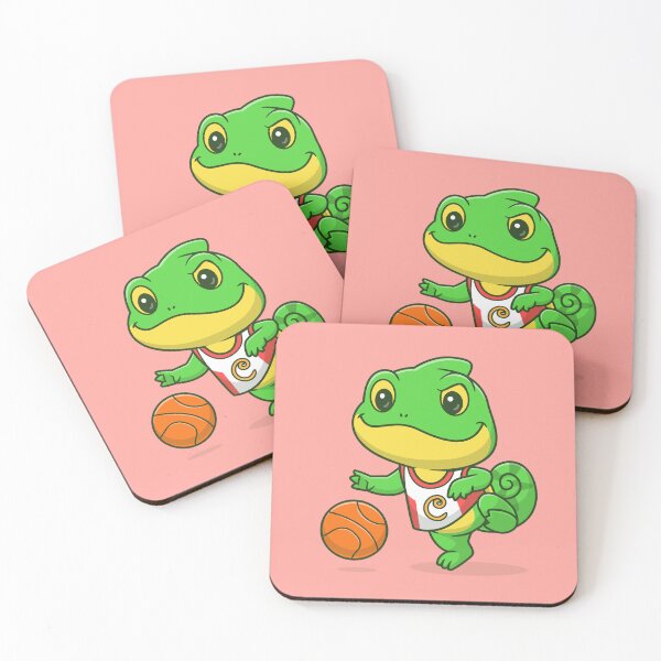 Item preview, Hoops Harmony: Cute Chameleon Playing Basketball Vector Icon Illustration designed and sold by hjian8219.