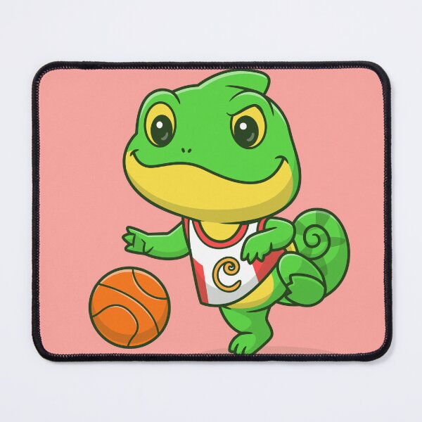 Item preview, Hoops Harmony: Cute Chameleon Playing Basketball Vector Icon Illustration designed and sold by hjian8219.