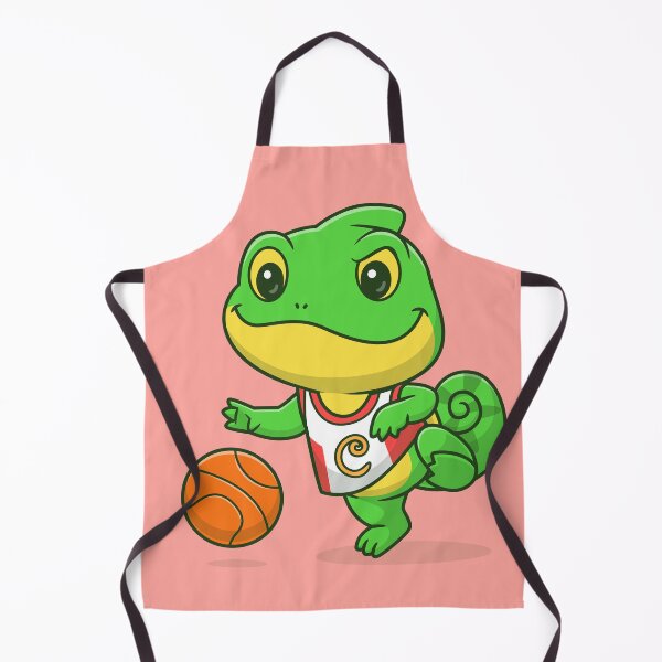 Item preview, Hoops Harmony: Cute Chameleon Playing Basketball Vector Icon Illustration designed and sold by hjian8219.