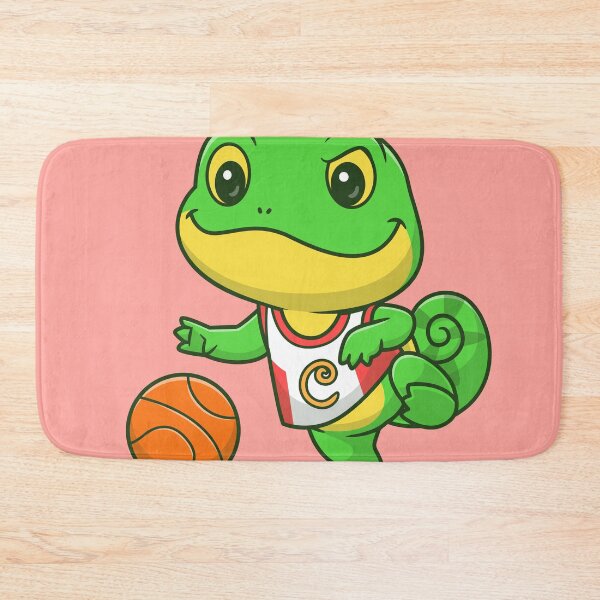 Item preview, Hoops Harmony: Cute Chameleon Playing Basketball Vector Icon Illustration designed and sold by hjian8219.