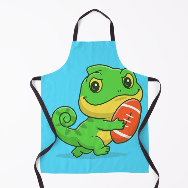 Item preview,  "Rugby Rascal: Cute Chameleon Playing Rugby Ball Vector Icon Illustration" designed and sold by hjian8219.