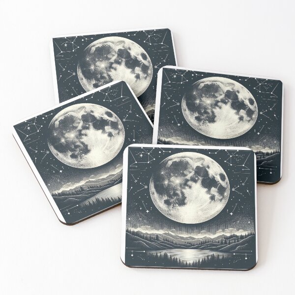 Item preview, Moonlit Serenity: Celestial Beauty designed and sold by TextileTrove.