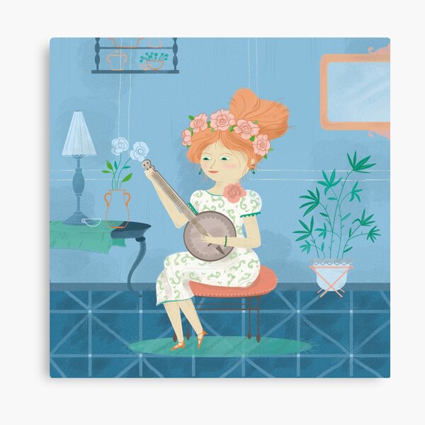 Banjo Girl Canvas Print