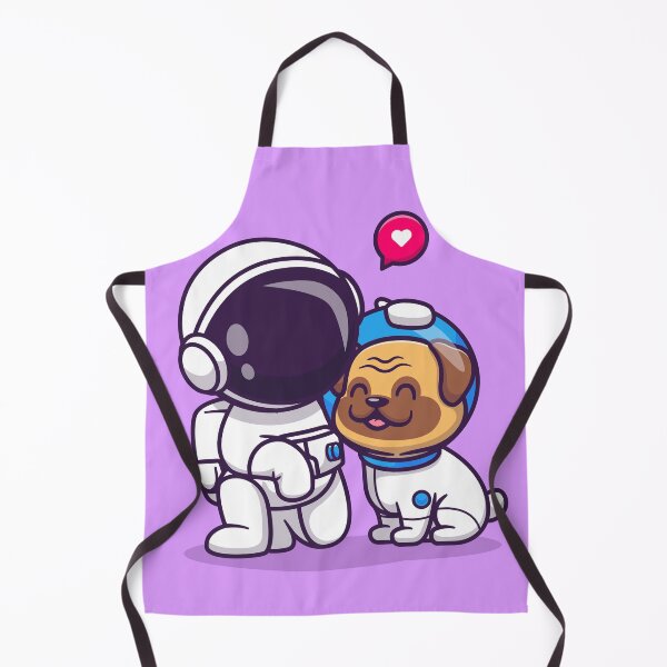 Item preview, Space Companions: Cute Astronaut with Pug Dog Cartoon Vector Icon Illustration designed and sold by hjian8219.