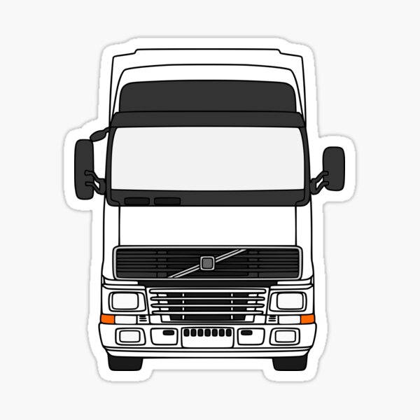 Stickers pictogramme  Roule Bas ! Volvo FH4  pour camions