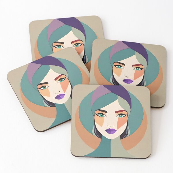 Item preview, Beautiful woman's face with geometric lines  designed and sold by fotofeast.