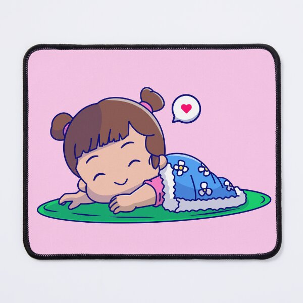 Item preview, Sweet Dreams: Cute Girl Sleeping with Blanket Cartoon Vector Icon Illustration designed and sold by hjian8219.
