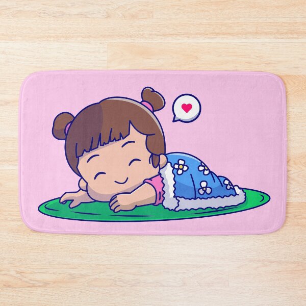 Item preview, Sweet Dreams: Cute Girl Sleeping with Blanket Cartoon Vector Icon Illustration designed and sold by hjian8219.