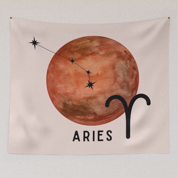 Item preview, Aries Zodiac Sign Planet Mars designed and sold by mooneko.
