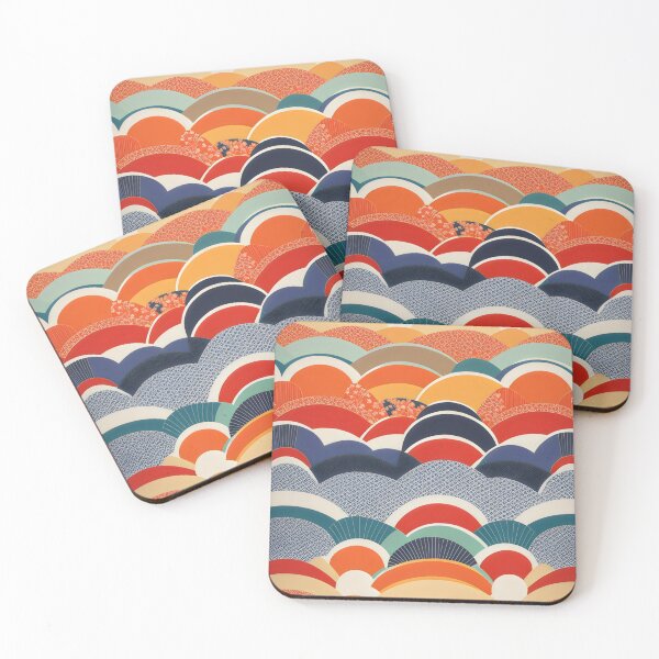 Item preview, Traditional Japanese Kimono Pattern, abstract waves designed and sold by patterncrow.