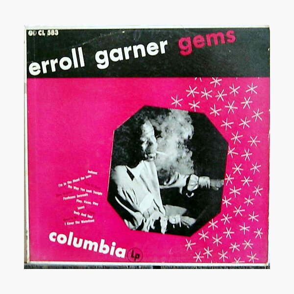 Erroll Garner, Gems, Jazz, Bop, Piano, Misty, smoke, cigarrette, noir Photographic Print