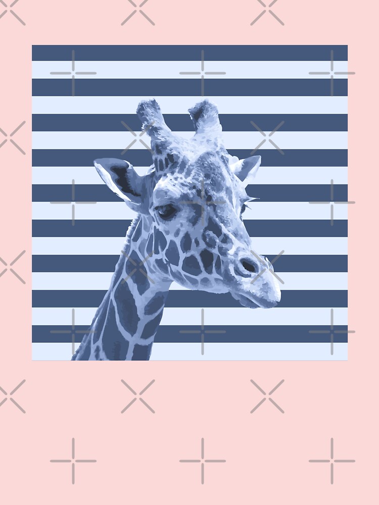 Giraffe Cutie T-Shirt - Design 1 - Animal Social Company Ocean Blue / S