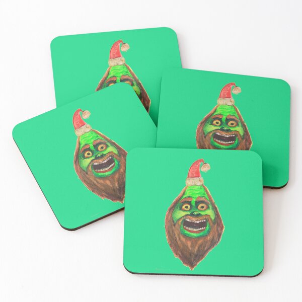 Aperçu de l'œuvre Joyeux Noël d'un Grinch comme le Père Noël créée et vendue par Buttr. Prints.
