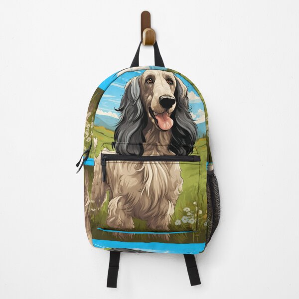 Item preview, Afghan hound dog breed in nature illustration designed and sold by NBSStore.