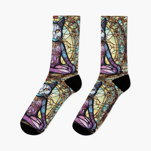 Item preview, Stained Glass Yoga Cat , Yoga Cats Gift, Yoga Position designed and sold by danaJG.