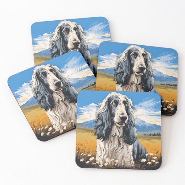 Item preview, Afghan hound gentle giant dog breed in nature illustration designed and sold by NBSStore.