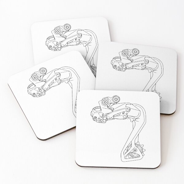 Item preview, Rear Derailleur Line Drawing (Black) designed and sold by bonk-cycling.