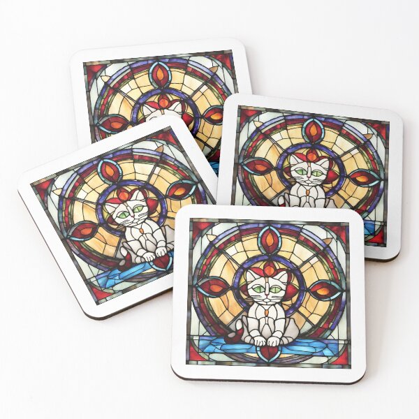 Item preview, Stained Glass Yoga Cat , Yoga Cats Gift, Yoga Position designed and sold by danaJG.