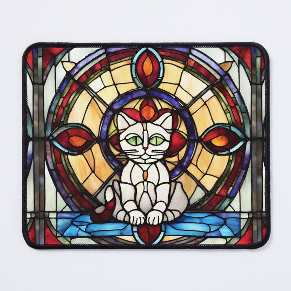 Item preview, Stained Glass Yoga Cat , Yoga Cats Gift, Yoga Position designed and sold by danaJG.