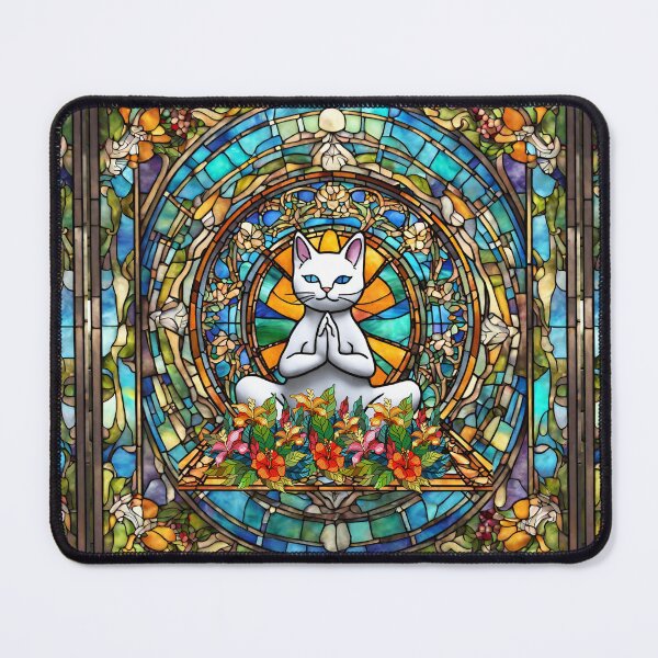 Item preview, Stained Glass Yoga Cat , Yoga Cats Gift, Yoga Position designed and sold by danaJG.