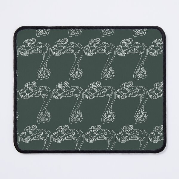 Item preview, Rear Derailleur Line Drawing (White) designed and sold by bonk-cycling.