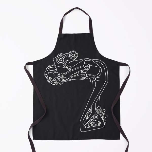 Item preview, Rear Derailleur Line Drawing (White) designed and sold by bonk-cycling.