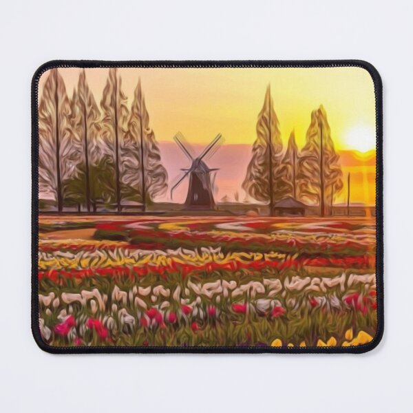 Item preview, Sunset tulip fields designed and sold by VishwaPrasiddh.