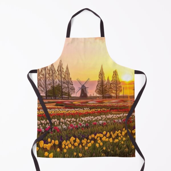 Item preview, Sunset tulip fields designed and sold by VishwaPrasiddh.