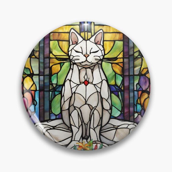 Artikelvorschau, Buntglas-Yoga-Katze, Yoga-Katzen-Geschenk, Yoga-Position entworfen und verkauft von danaJG.