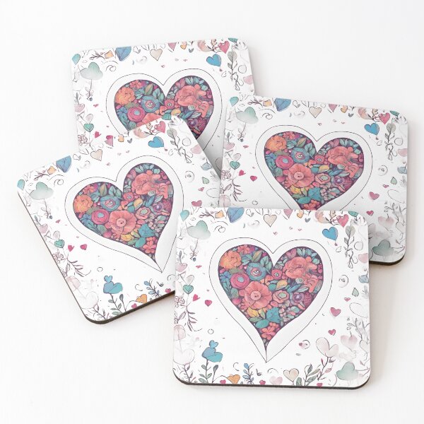 Item preview, Colorful flowers in heart. designed and sold by Just You Tee | Say It Loud, Wear It Proud.