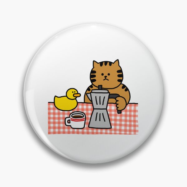 Item preview, a Cat and a Duck at teatime designed and sold by superbaechoo.