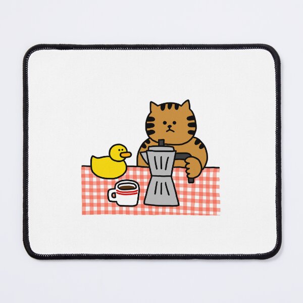Item preview, a Cat and a Duck at teatime designed and sold by superbaechoo.