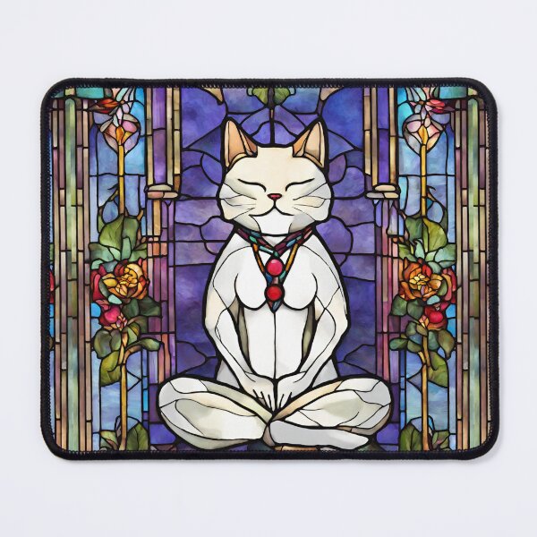 Item preview, Stained Glass Yoga Cat , Yoga Cats Gift, Yoga Position designed and sold by danaJG.
